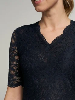 Spieth & Wenksy Blusen*Damen Dirndlbluse - Arktis blau gemustert