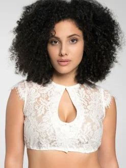 Spieth & Wenksy Blusen*Damen Dirndlbluse - Flammen Vendewaa weiß uni