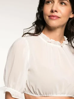 Spieth & Wenksy Blusen*Damen Dirndlbluse - Gatalja weiß gepunktet