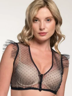 Spieth & Wenksy Blusen*Damen Dirndlbluse - Genta blau gepunktet