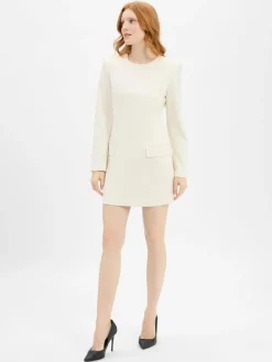 Armani Exchange Kleider*Damen Etuikleid ecru uni