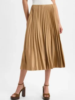 zero Röcke*Damen Faltenrock camel uni