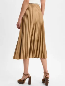 zero Röcke*Damen Faltenrock camel uni