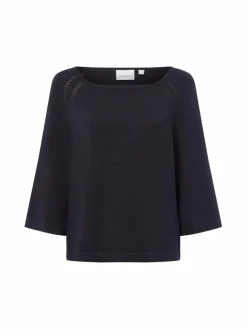 comma Pullover & Strickjacken*Damen Feinstrickpullover marine uni