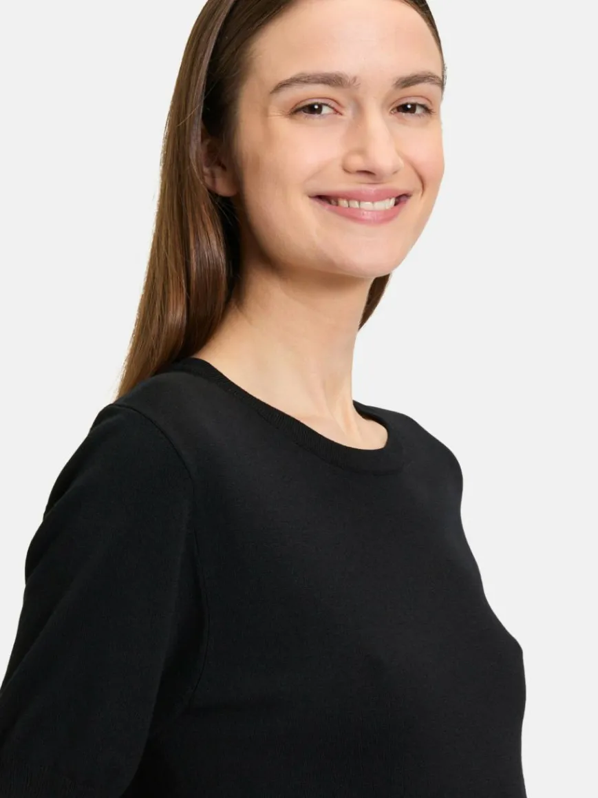 Betty & Co Pullover & Strickjacken*Damen Feinstrickpullover schwarz uni