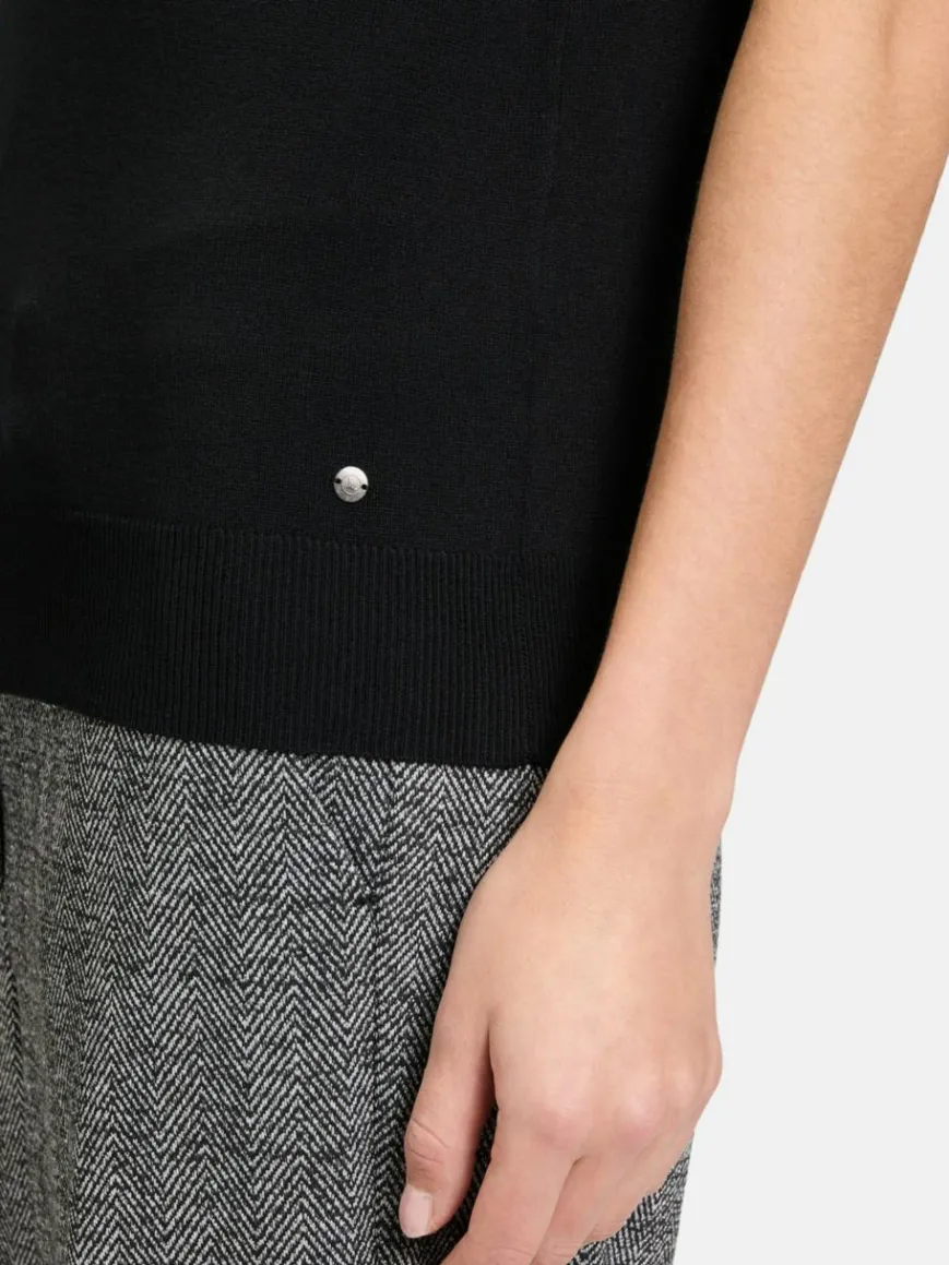 Betty & Co Pullover & Strickjacken*Damen Feinstrickpullover schwarz uni