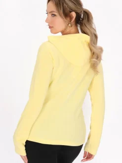 Faina Sweatshirts & Sweatjacken*Damen Fleecejacke gelb uni