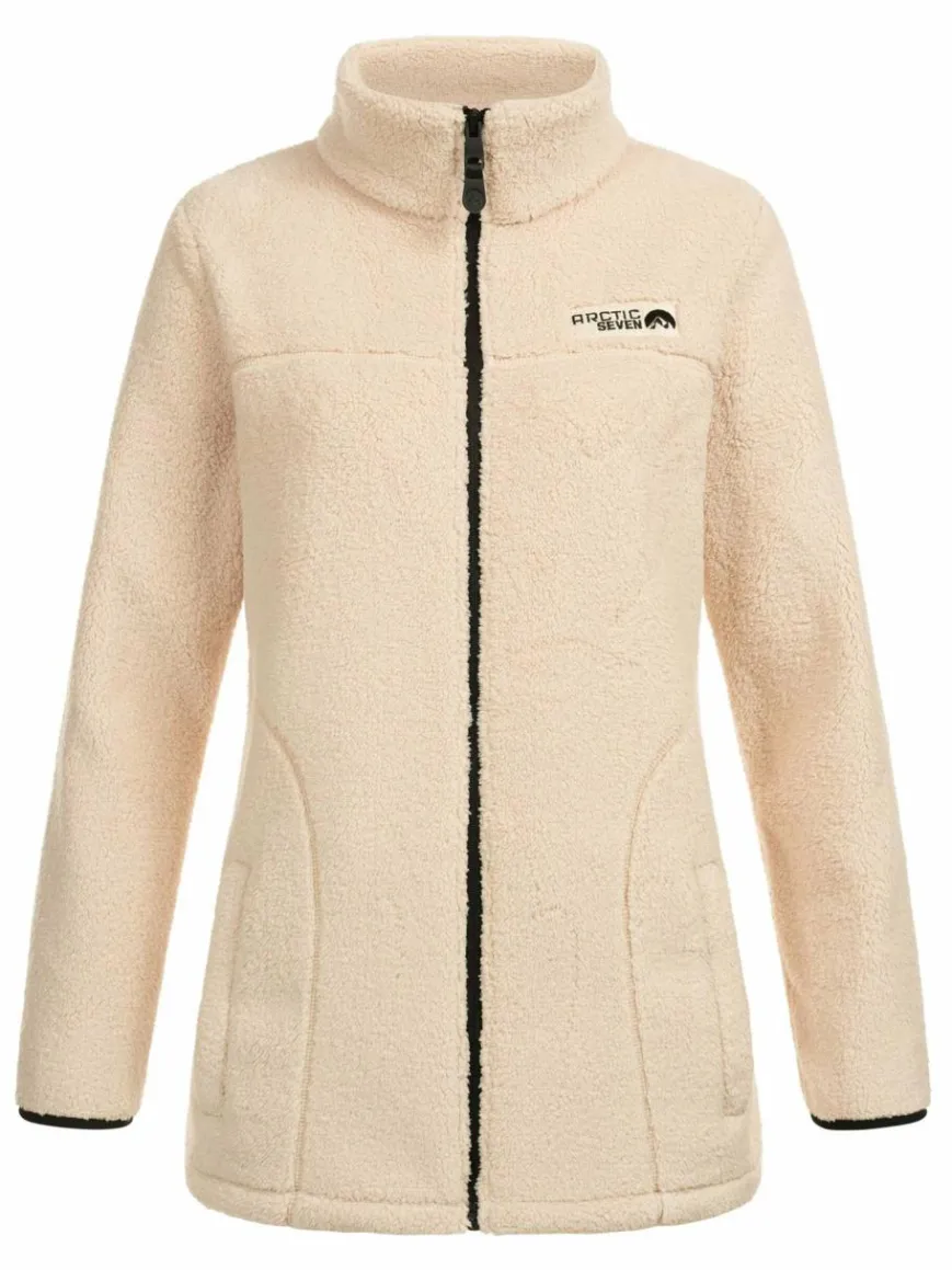 Arctic Seven Sweatshirts & Sweatjacken*Damen Fleecejacke - ASDiania beige uni