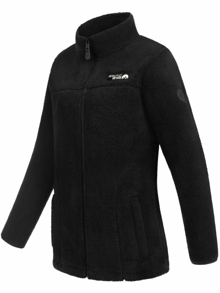 Arctic Seven Sweatshirts & Sweatjacken*Damen Fleecejacke - ASDiania schwarz uni