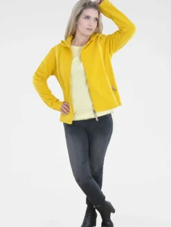 Navigazione Sweatshirts & Sweatjacken*Damen Fleecejacke - Fleecejacke gelb uni