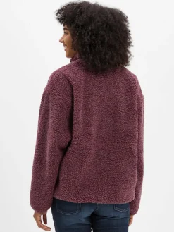 american vintage Jacken & Westen|Sweatshirts & Sweatjacken*Damen Fleecejacke - Hoktown bordeaux meliert