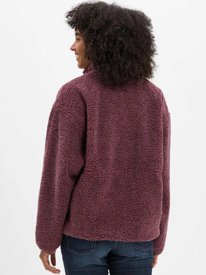 american vintage Jacken & Westen|Sweatshirts & Sweatjacken*Damen Fleecejacke - Hoktown bordeaux meliert