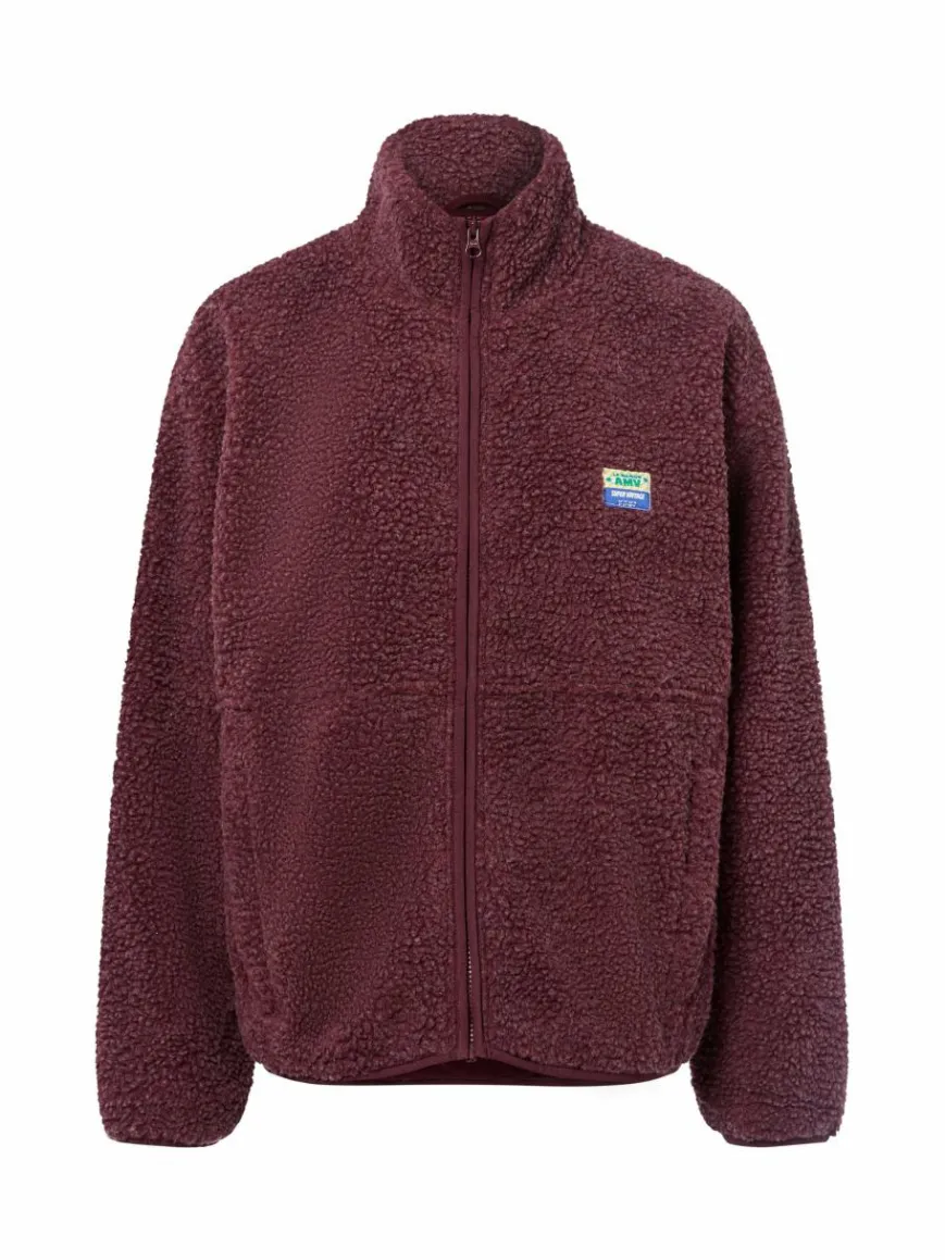 american vintage Jacken & Westen|Sweatshirts & Sweatjacken*Damen Fleecejacke - Hoktown bordeaux meliert