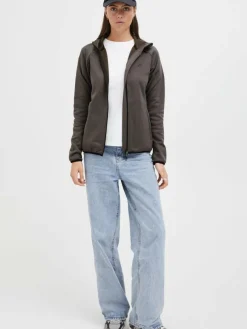 North Bend Sweatshirts & Sweatjacken*Damen Fleecejacke - NBBerta grau uni
