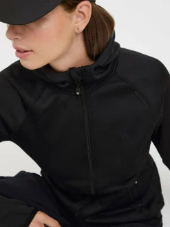 North Bend Sweatshirts & Sweatjacken*Damen Fleecejacke - NBBerta schwarz uni