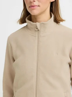 North Bend Sweatshirts & Sweatjacken*Damen Fleecejacke - NBConna beige uni