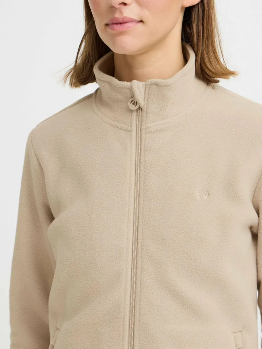 North Bend Sweatshirts & Sweatjacken*Damen Fleecejacke - NBConna beige uni
