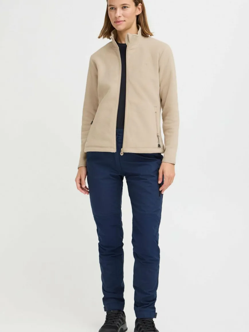 North Bend Sweatshirts & Sweatjacken*Damen Fleecejacke - NBConna beige uni