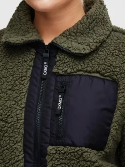 OXMO Sweatshirts & Sweatjacken*Damen Fleecejacke - OXEllin oliv gemustert