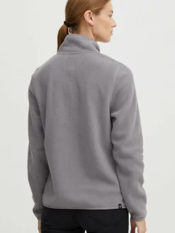 OXMO Sweatshirts & Sweatjacken*Damen Fleecejacke - OXNyfine grau uni