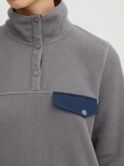 OXMO Sweatshirts & Sweatjacken*Damen Fleecejacke - OXNyfine grau uni