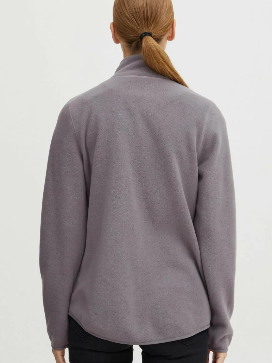 OXMO Sweatshirts & Sweatjacken*Damen Fleecejacke - OXNymfe grau uni