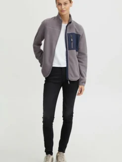 OXMO Sweatshirts & Sweatjacken*Damen Fleecejacke - OXNymfe grau uni