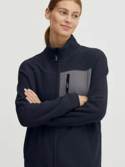 OXMO Sweatshirts & Sweatjacken*Damen Fleecejacke - OXNymfe blau uni