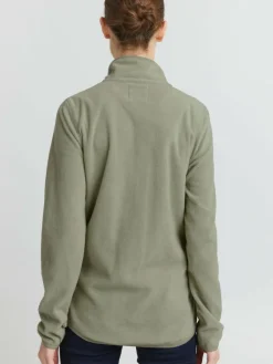 OXMO Sweatshirts & Sweatjacken*Damen Fleecejacke - OXRikka grün uni