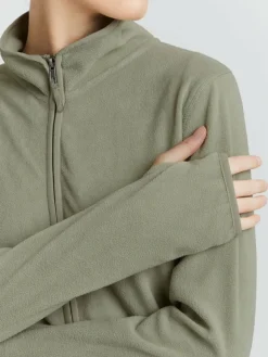 OXMO Sweatshirts & Sweatjacken*Damen Fleecejacke - OXRikka grün uni