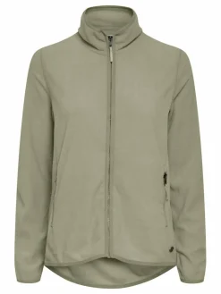 OXMO Sweatshirts & Sweatjacken*Damen Fleecejacke - OXRikka grün uni