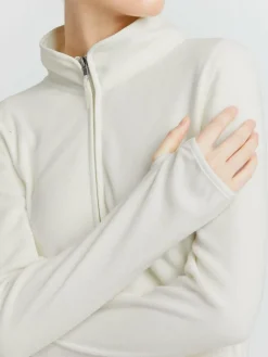 OXMO Sweatshirts & Sweatjacken*Damen Fleecejacke - OXRikka weiß uni