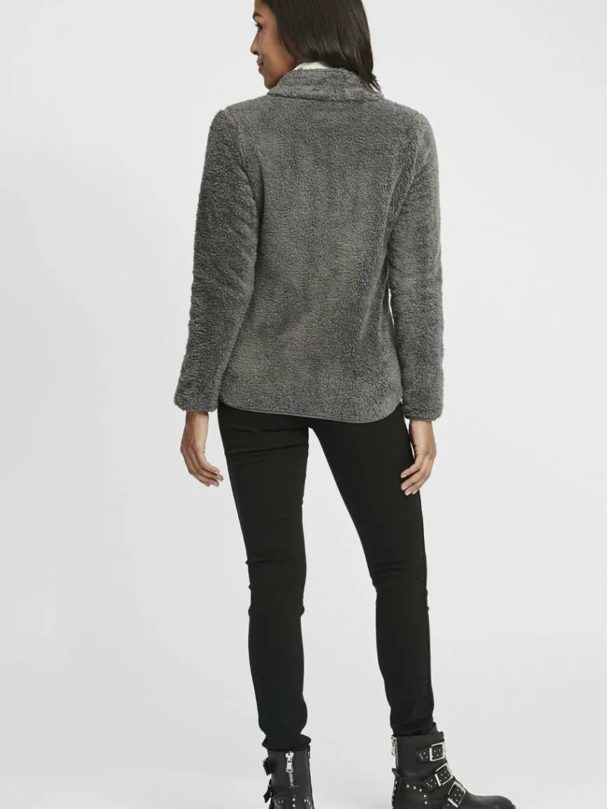 OXMO Sweatshirts & Sweatjacken*Damen Fleecejacke - OXTelsa grau uni