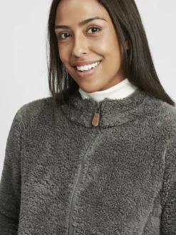 OXMO Sweatshirts & Sweatjacken*Damen Fleecejacke - OXTelsa grau uni