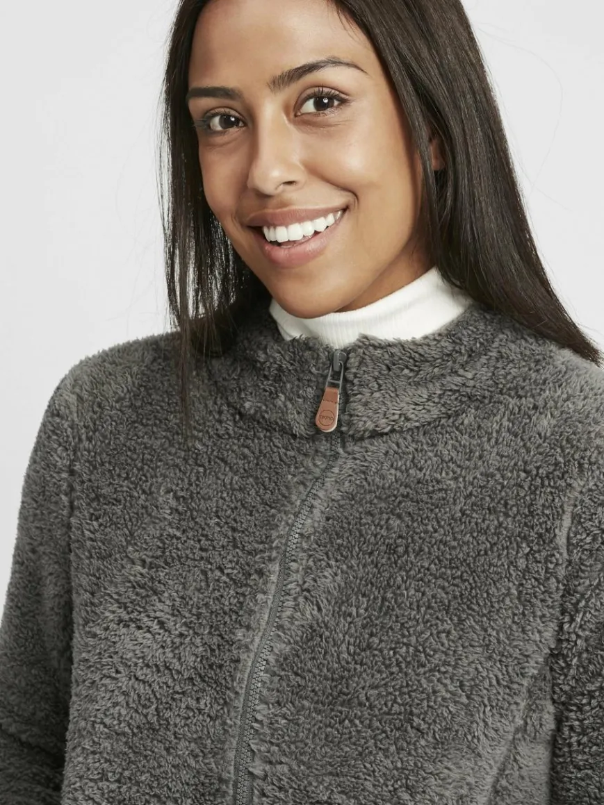 OXMO Sweatshirts & Sweatjacken*Damen Fleecejacke - OXTelsa grau uni