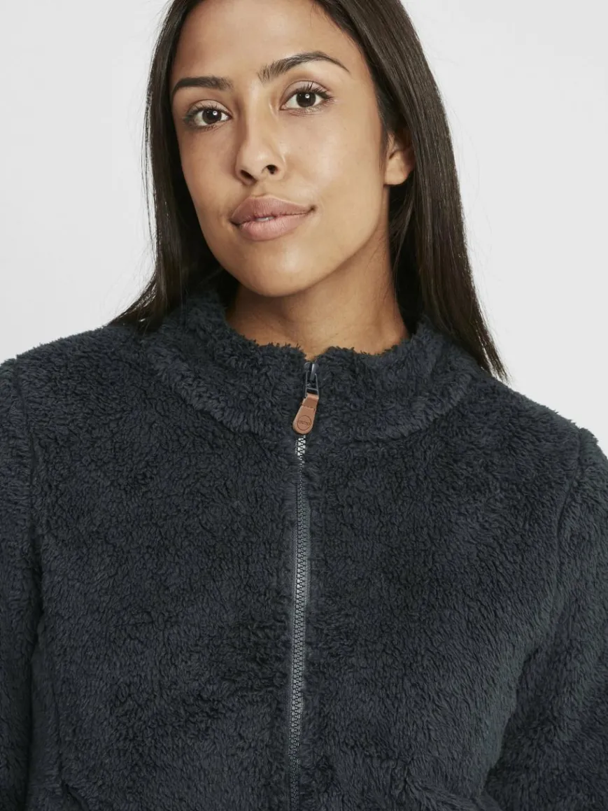 OXMO Sweatshirts & Sweatjacken*Damen Fleecejacke - OXTelsa blau uni