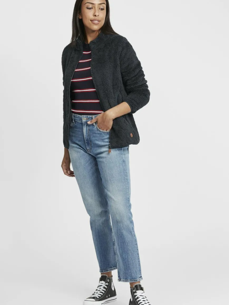 OXMO Sweatshirts & Sweatjacken*Damen Fleecejacke - OXTelsa blau uni