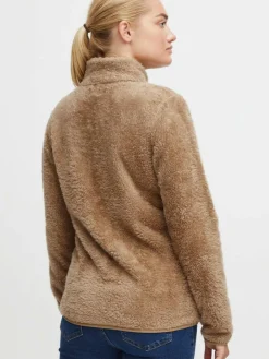 OXMO Sweatshirts & Sweatjacken*Damen Fleecejacke - OXTelsa beige uni