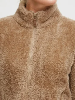 OXMO Sweatshirts & Sweatjacken*Damen Fleecejacke - OXTelsa beige uni