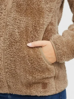 OXMO Sweatshirts & Sweatjacken*Damen Fleecejacke - OXTelsa beige uni