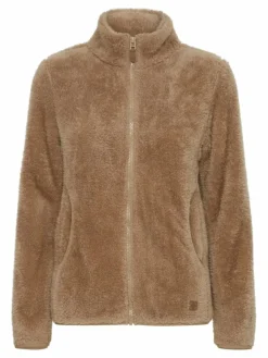 OXMO Sweatshirts & Sweatjacken*Damen Fleecejacke - OXTelsa beige uni