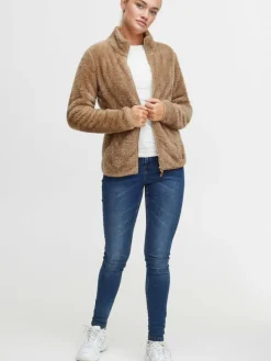 OXMO Sweatshirts & Sweatjacken*Damen Fleecejacke - OXTelsa beige uni