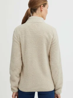 OXMO Sweatshirts & Sweatjacken*Damen Fleecejacke - OXTelsa beige uni