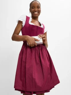 Krüger Dirndl Kleider*Damen Freizeitkleid altrosa uni