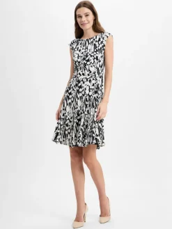 Ambiance Kleider*Damen Freizeitkleid schwarz weiß gemustert