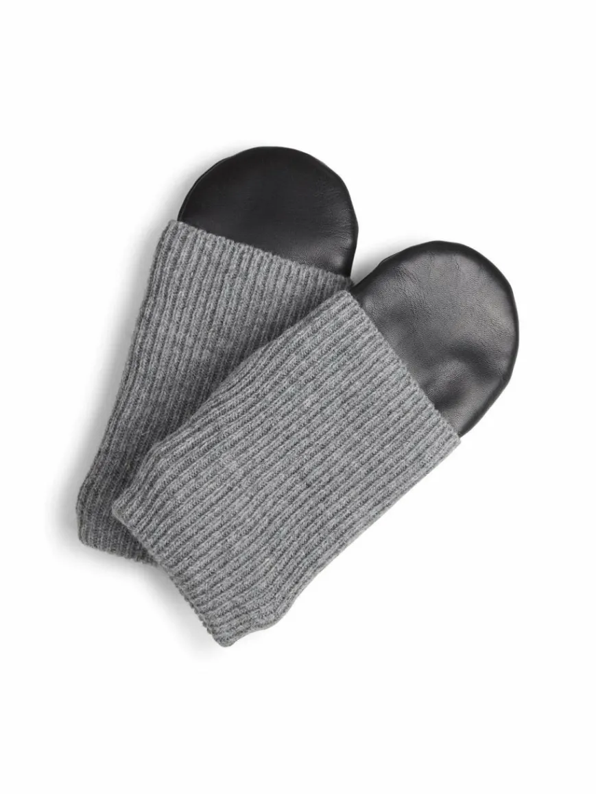 Markberg Handschuhe*Damen Fäustlinge grau gemustert