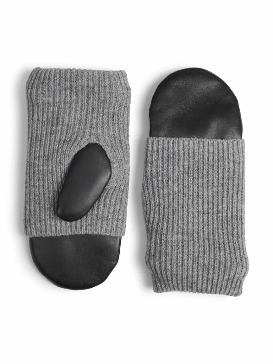 Markberg Handschuhe*Damen Fäustlinge grau gemustert