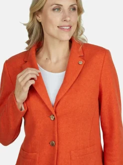 White Label Blazer*Damen Gehrock orange uni
