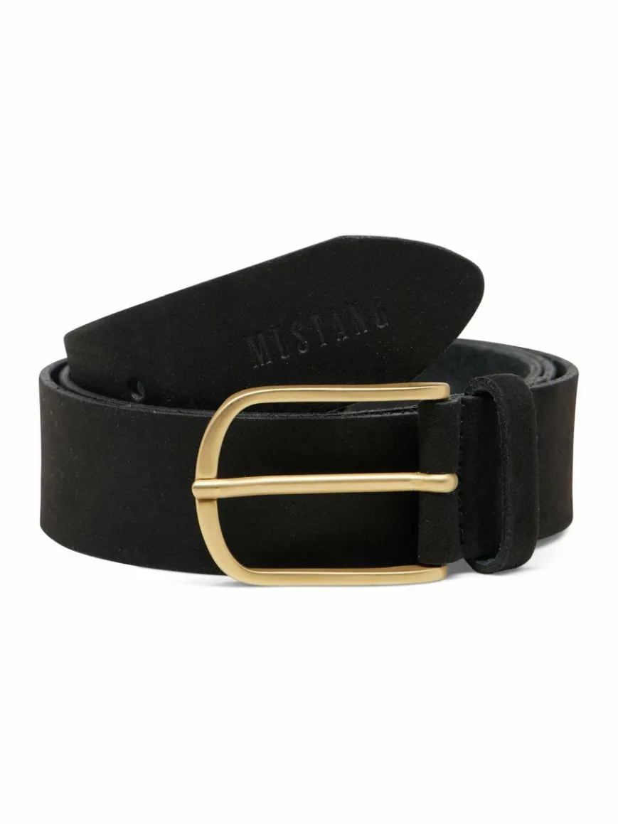 Mustang Gürtel*Damen Gürtel schwarz uni