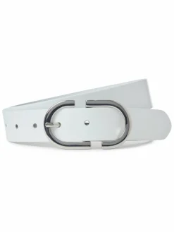 Weinmann Gürtel*Damen Gürtel aus Leder weiß uni